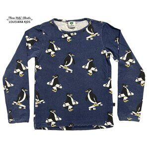 Smafolk Sz 110/116 (5-6Y) Organic Skateboard Penguin Shirt